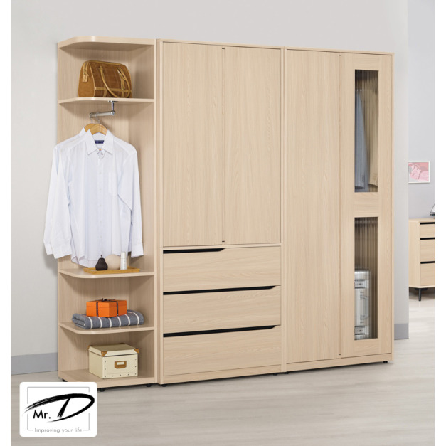 C3376 1221-2 朵利斯6.9尺開門衣櫥(全組) C3376 1221-2 朵利斯6.9尺開門衣櫥(全組)