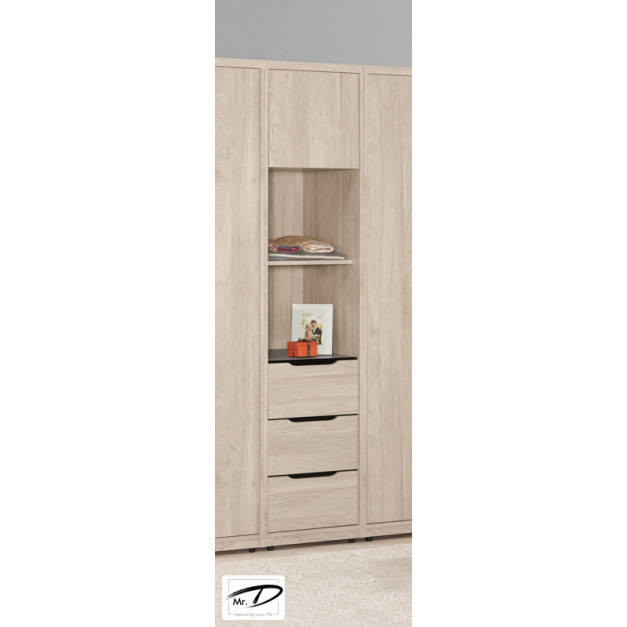 C3323 1171-4 韋斯里1.5尺衣櫥(三抽) C3323 1171-4 韋斯里1.5尺衣櫥(三抽)