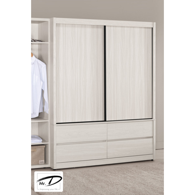 C3104 1079-2 蘿克斯5尺四抽拉門衣櫥(木門) C3104 1079-2 蘿克斯5尺四抽拉門衣櫥(木門)