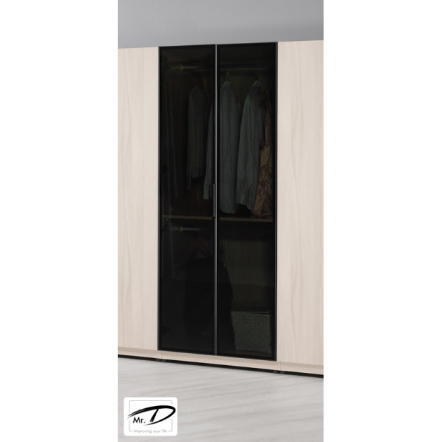 C3149 1108-4 里斯特2.7尺鋁門衣櫥(雙吊)(黑玻璃) C3149 1108-4 里斯特2.7尺鋁門衣櫥(雙吊)(黑玻璃)