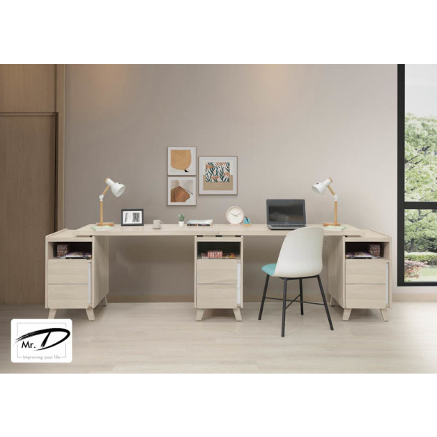 B4025 556-04 萊米克10尺雙人書桌組(300~340cm伸縮) B4025 556-04 萊米克10尺雙人書桌組(300~340cm伸縮)