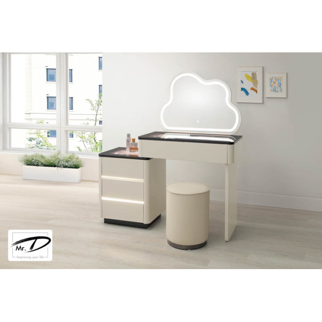 B3076 24-04 萊娜2.7尺伸縮鏡台 (含椅)(左、右自由擺放) B3076 24-04 萊娜2.7尺伸縮鏡台 (含椅)(左、右自由擺放)