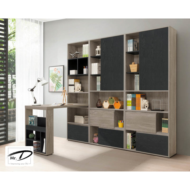 B4106 574-01 艾爾頓7.4尺書櫃書桌組 B4106 574-01 艾爾頓7.4尺書櫃書桌組