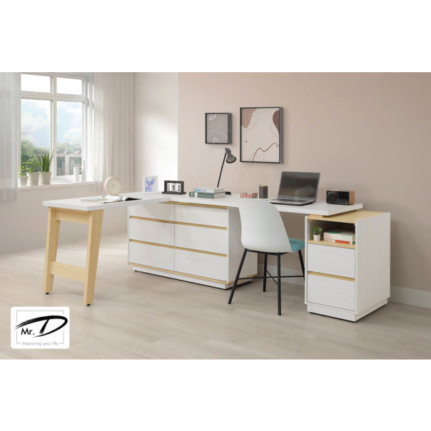 B4041 559-02 泰勒7×4尺L型功能桌組(可反向擺放) B4041 559-02 泰勒7×4尺L型功能桌組(可反向擺放)