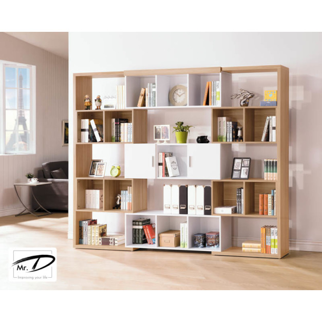 B4115 576-01 羅莎8.6尺伸縮書櫃 (原木/白)(160~260cm伸縮) B4115 576-01 羅莎8.6尺伸縮書櫃 (原木/白)(160~260cm伸縮)