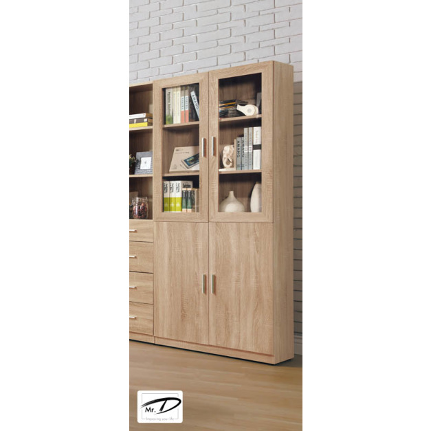 B4123 578-02 盧卡斯2.7尺四門書櫃 B4123 578-02 盧卡斯2.7尺四門書櫃