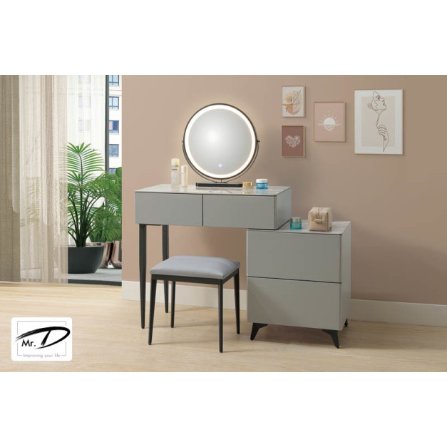 B3083 25-05 安吉拉2.7尺岩板伸縮鏡台 (含椅) (左、右自由擺放) B3083 25-05 安吉拉2.7尺岩板伸縮鏡台 (含椅) (左、右自由擺放)