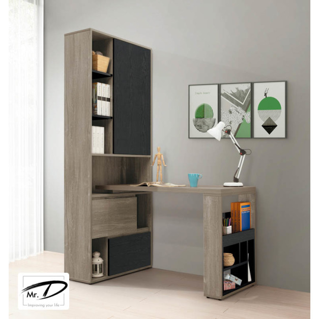 B4105 573-04 艾爾頓2.7尺h型活動書櫥桌組(可反向擺放使用) B4105 573-04 艾爾頓2.7尺h型活動書櫥桌組(可反向擺放使用)