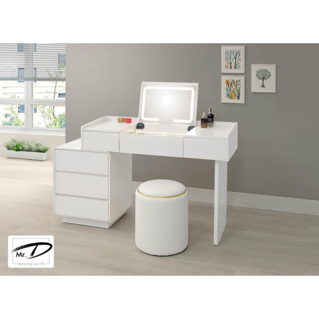 B3073 24-01 葛蘿麗3.65尺伸縮掀鏡台 (含椅)(左、右自由擺放) B3073 24-01 葛蘿麗3.65尺伸縮掀鏡台 (含椅)(左、右自由擺放)