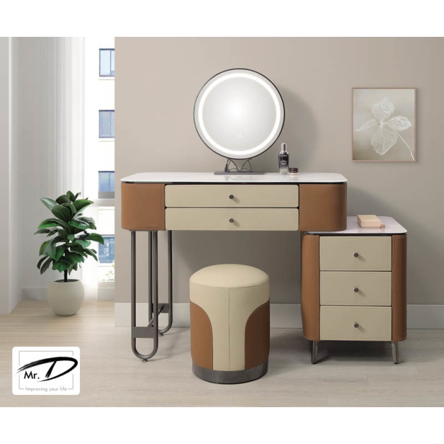 B3053 18-06 羅貝卡3.3尺馬鞍皮伸縮鏡台 (含椅) B3053 18-06 羅貝卡3.3尺馬鞍皮伸縮鏡台 (含椅)