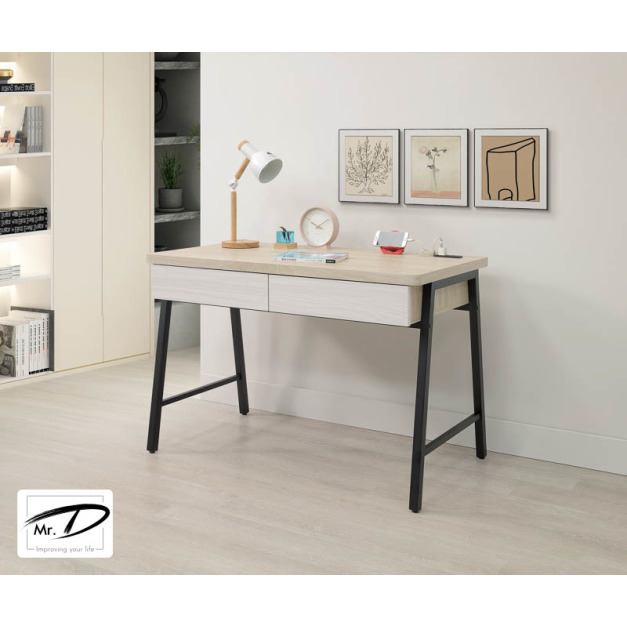 B4022 555-03 萊米克雙色3.7尺鐵腳書桌 B4022 555-03 萊米克雙色3.7尺鐵腳書桌