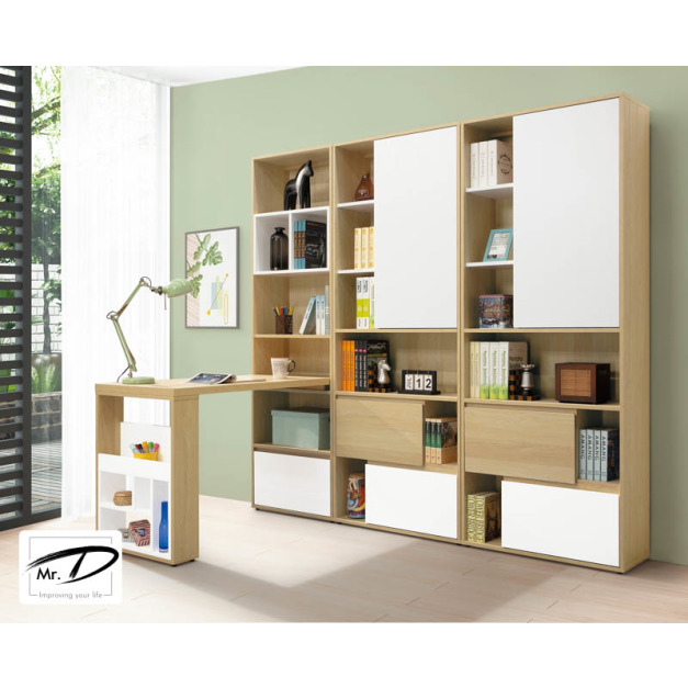 B4098 572-01 佩芮7.4尺書櫃書桌組 B4098 572-01 佩芮7.4尺書櫃書桌組