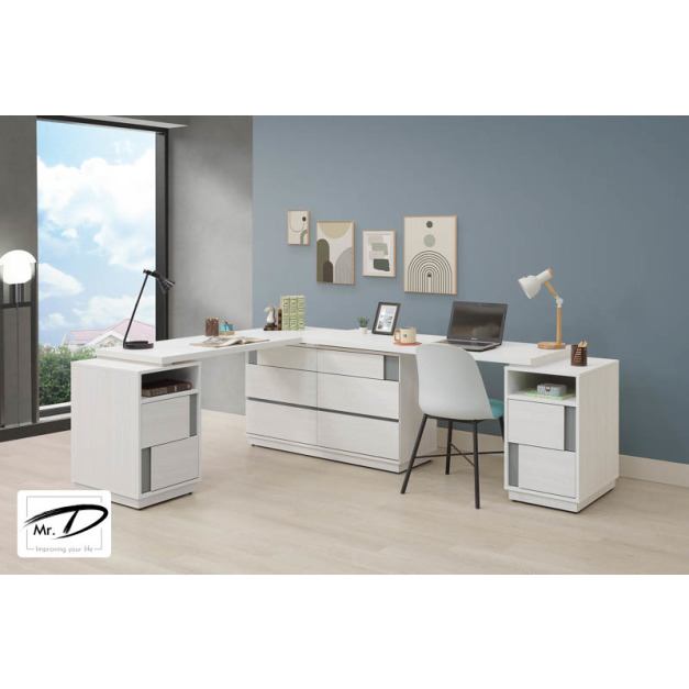 B4055 562-01 凱倫7×5尺L型功能桌組 (可反向擺放) B4055 562-01 凱倫7×5尺L型功能桌組 (可反向擺放)