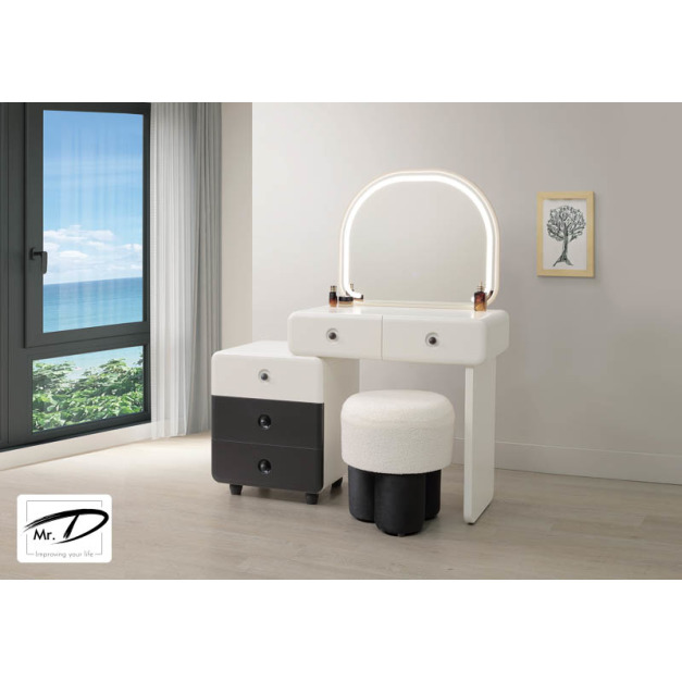 B3075 24-03 艾瑪2.7尺伸縮鏡台 (含椅)(左、右自由擺放) B3075 24-03 艾瑪2.7尺伸縮鏡台 (含椅)(左、右自由擺放)