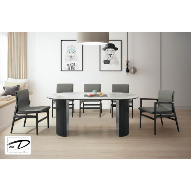 B2121 468-03 艾許莉6尺岩板餐桌 (黑) B2121 468-03 艾許莉6尺岩板餐桌 (黑)