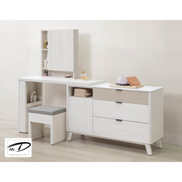 B3182 56-03 索菲亞4尺岩板功能伸縮鏡台 (含椅) B3182 56-03 索菲亞4尺岩板功能伸縮鏡台 (含椅)