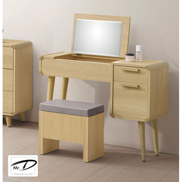 B3371 132-09 艾維3尺掀鏡台 (含椅) B3371 132-09 艾維3尺掀鏡台 (含椅)