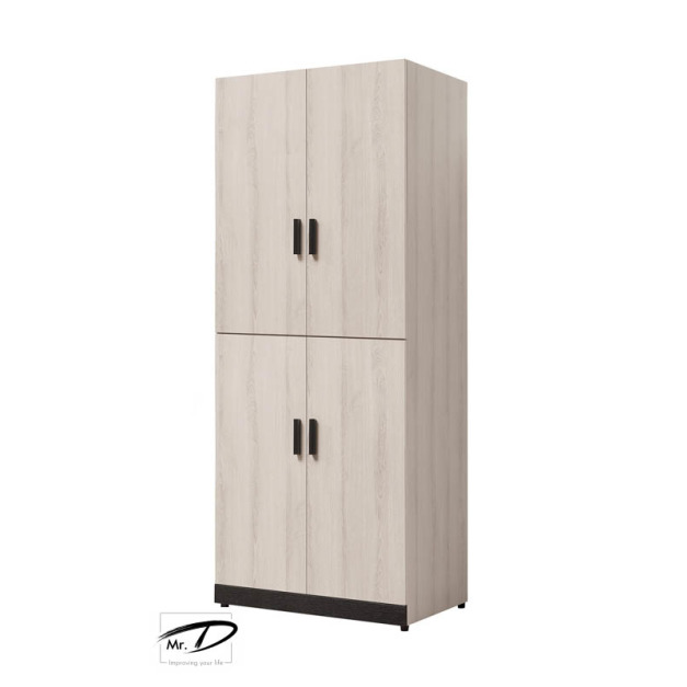 B3334 122-02 瑪爾斯2.7尺四門雙吊衣櫥 B3334 122-02 瑪爾斯2.7尺四門雙吊衣櫥