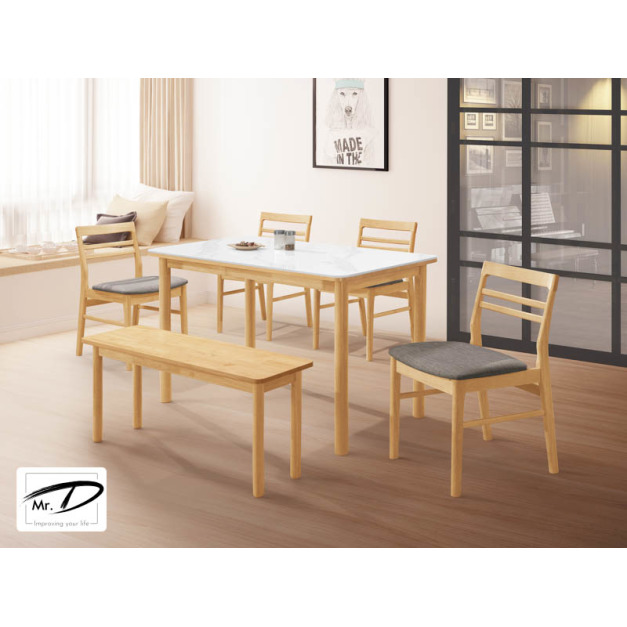 B2254 519-01 柏德原木4尺岩板餐桌 B2254 519-01 柏德原木4尺岩板餐桌