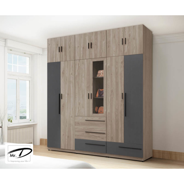 B3356 128-01 華沙7.5尺組合高衣櫥 B3356 128-01 華沙7.5尺組合高衣櫥