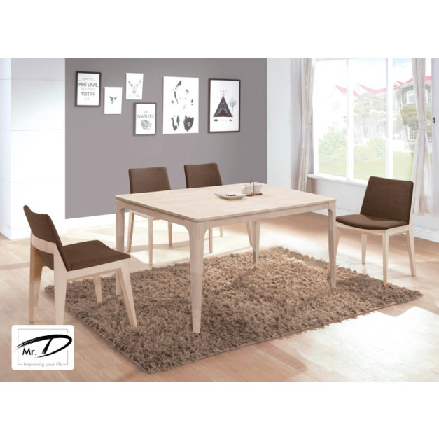 B2233 513-01 馬庫斯洗白5尺全實木餐桌 B2233 513-01 馬庫斯洗白5尺全實木餐桌