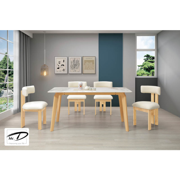 B2243 516-03 萊瑞5.3尺原木岩板餐桌 B2243 516-03 萊瑞5.3尺原木岩板餐桌