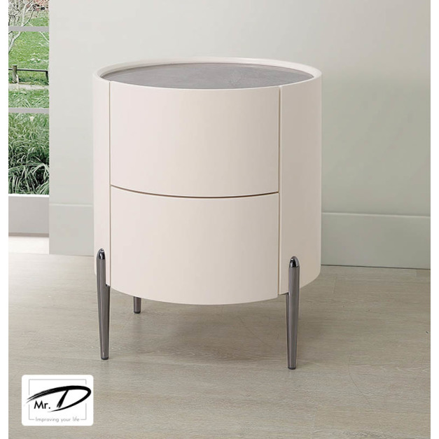 B3104 30-03 米蘭圓型岩板床頭櫃 B3104 30-03 米蘭圓型岩板床頭櫃