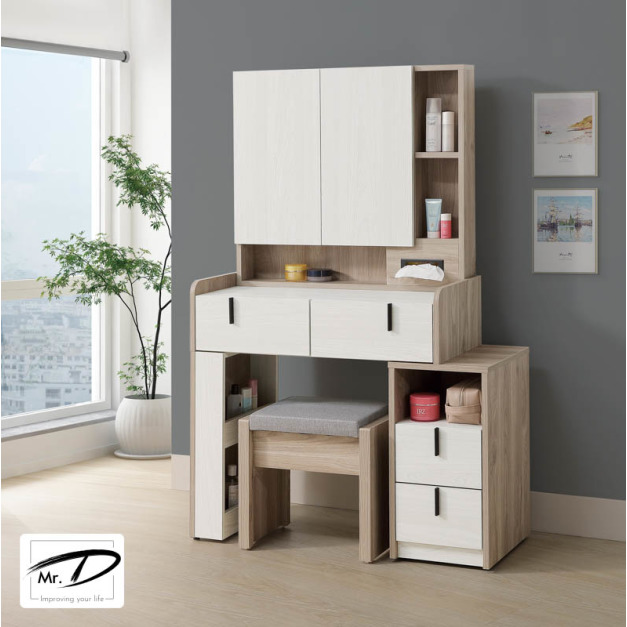 B3231 77-10 伊格絲2.7尺伸縮鏡台 (含椅) B3231 77-10 伊格絲2.7尺伸縮鏡台 (含椅)