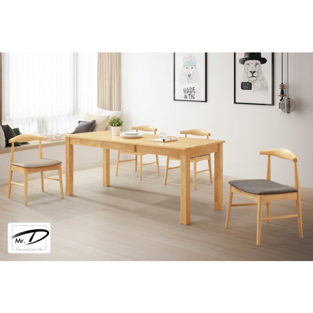 B2251 518-04 艾斯原木全實木6尺拉合餐桌 B2251 518-04 艾斯原木全實木6尺拉合餐桌