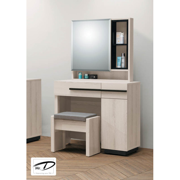 B3327 120-09 瑪爾斯2.7尺鏡台 (含椅) B3327 120-09 瑪爾斯2.7尺鏡台 (含椅)