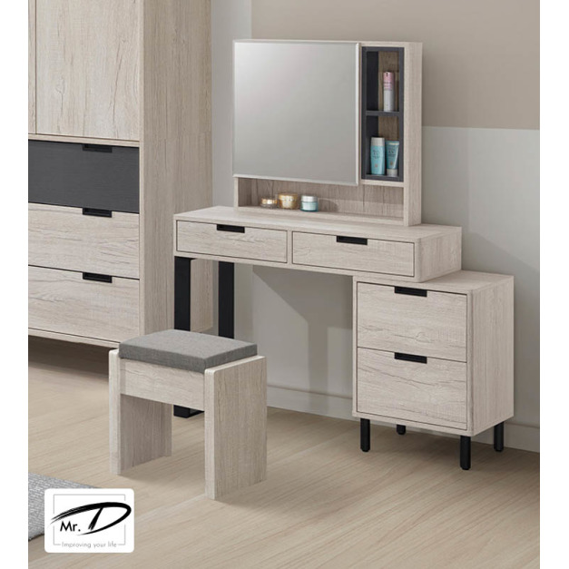 B3343 123-08 溫哥華3尺伸縮鏡台(含椅) B3343 123-08 溫哥華3尺伸縮鏡台(含椅)