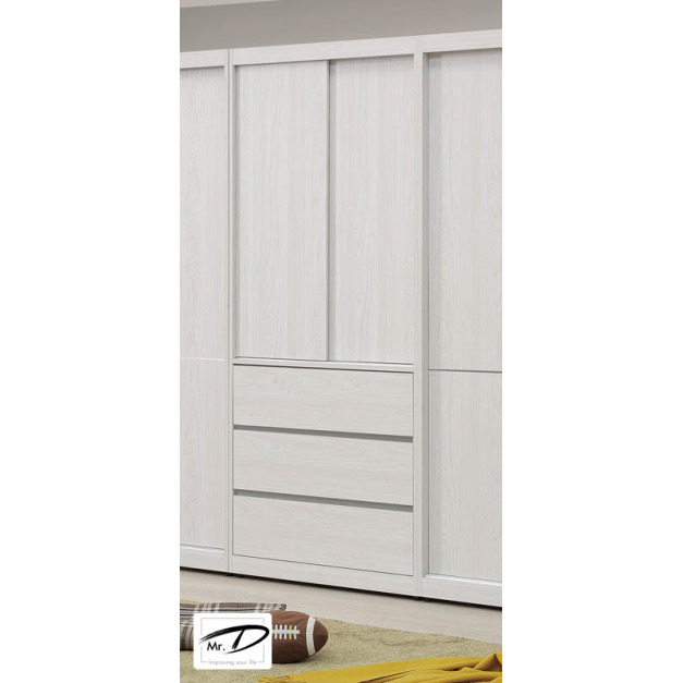 B3208 66-03 科琳2.7尺三抽推門衣櫥 B3208 66-03 科琳2.7尺三抽推門衣櫥