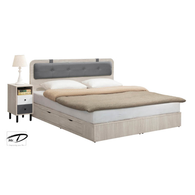 B3347 124-02 雨果5尺床頭片(白炭燒) B3347 124-02 雨果5尺床頭片(白炭燒)