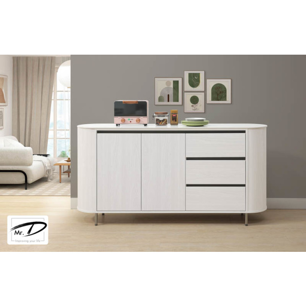 B2064 434-01 勞倫斯6尺岩板收納櫃 (白榆木) B2064 434-01 勞倫斯6尺岩板收納櫃 (白榆木)