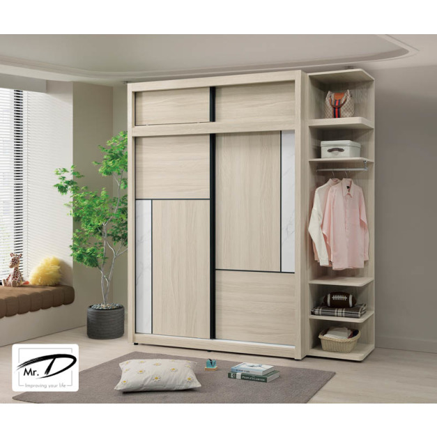 B3149 43-02 萊米克5.5×8尺推門高衣櫥 B3149 43-02 萊米克5.5×8尺推門高衣櫥