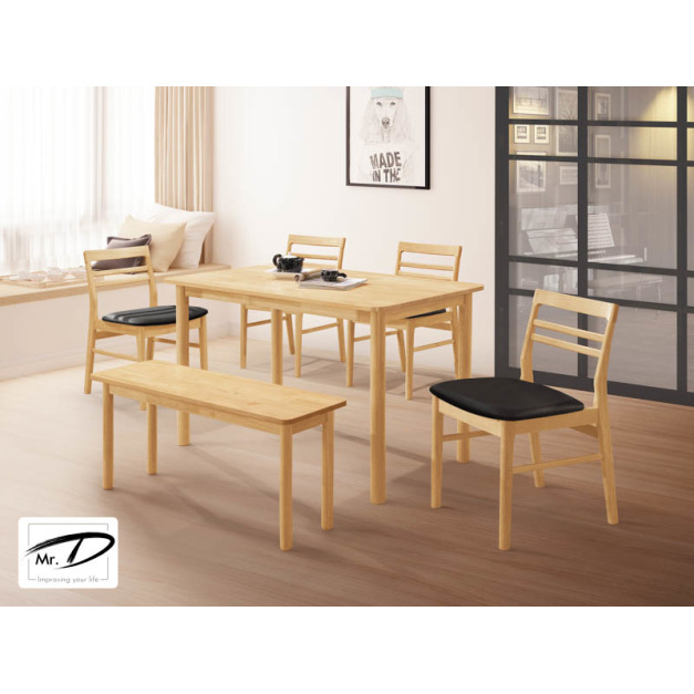 B2255 519-03 柏德4尺原木全實木餐桌 B2255 519-03 柏德4尺原木全實木餐桌