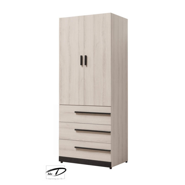 B3335 122-03 瑪爾斯2.7尺三大抽衣櫥 B3335 122-03 瑪爾斯2.7尺三大抽衣櫥