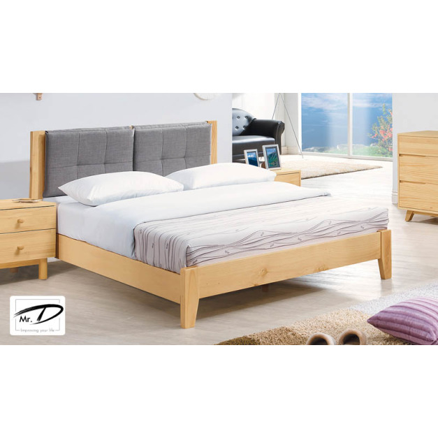 B3415 147-02 凱西本色布面6尺床台(灰布格子) B3415 147-02 凱西本色布面6尺床台(灰布格子)