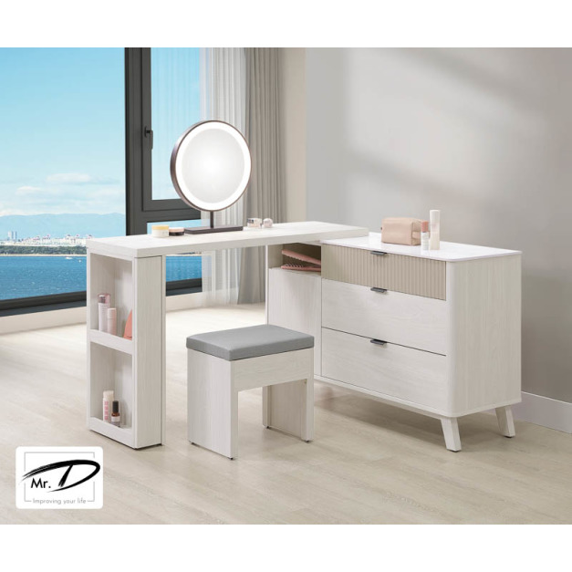 B3181 56-02 索菲亞4尺岩板功能伸縮鏡台組 (含椅) B3181 56-02 索菲亞4尺岩板功能伸縮鏡台組 (含椅)