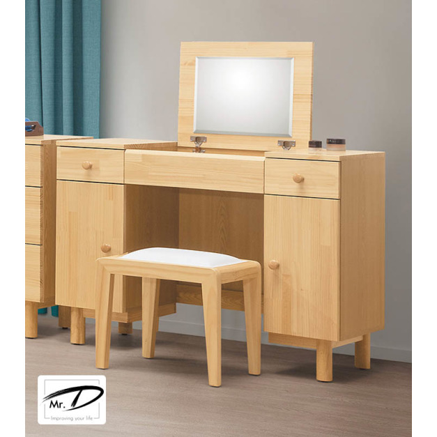 B3413 146-07 哥本哈根實木3.3尺掀鏡台(含椅) B3413 146-07 哥本哈根實木3.3尺掀鏡台(含椅)
