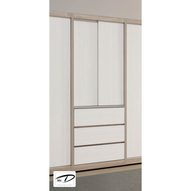 B3235 78-04 伊格絲2.7尺三抽推門衣櫥 B3235 78-04 伊格絲2.7尺三抽推門衣櫥