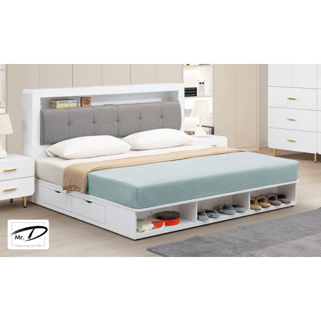 B3298 112-06 赫拉6尺四抽圓弧床底 B3298 112-06 赫拉6尺四抽圓弧床底