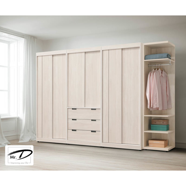 B3289 104-02 安卡拉9.5尺推門組合衣櫥 B3289 104-02 安卡拉9.5尺推門組合衣櫥