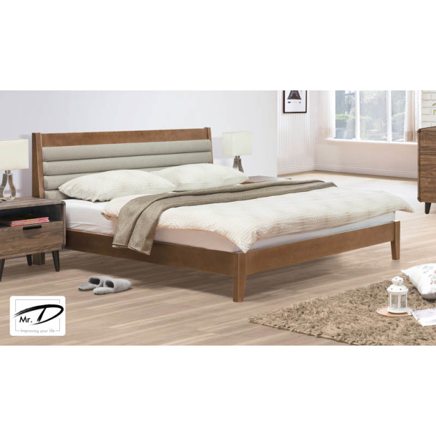 B3476 176-02 歐文淺胡桃6尺床台 B3476 176-02 歐文淺胡桃6尺床台