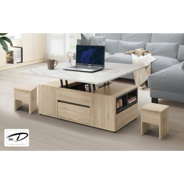 B1255 309-01 史蒂芬4尺雙升降茶几 (橡木) B1255 309-01 史蒂芬4尺雙升降茶几 (橡木)