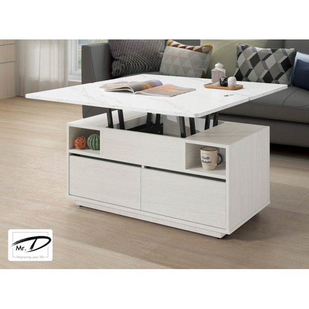 B1237 299-01 里德3.3尺雙升降茶几 (白榆木) B1237 299-01 里德3.3尺雙升降茶几 (白榆木)