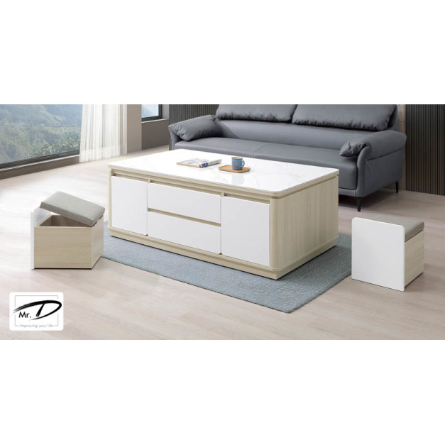 B1217 289-01 黛娜4.65尺岩板多功能茶几 B1217 289-01 黛娜4.65尺岩板多功能茶几