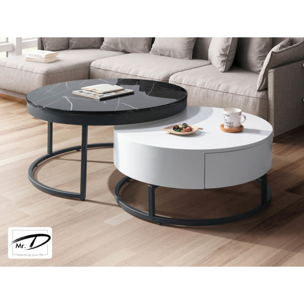 B1108 243-02 凡麗莎石面茶几組(大+小) B1108 243-02 凡麗莎石面茶几組(大+小)