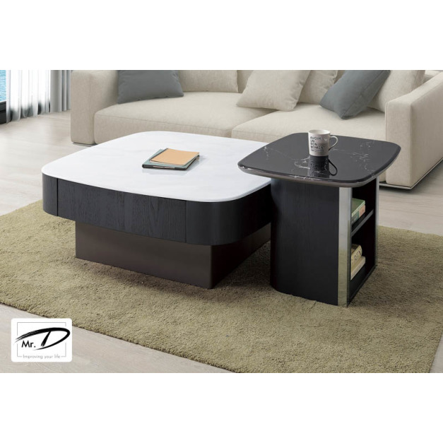 B1114 248-01 古拉斯石面茶几組(大+小) B1114 248-01 古拉斯石面茶几組(大+小)