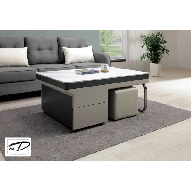 B1173 270-02 弗里達功能岩板茶几 (含一凳) B1173 270-02 弗里達功能岩板茶几 (含一凳)